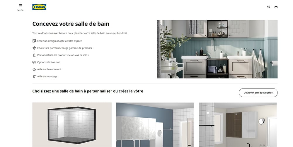 Outil en ligne de conception 3D Ikea